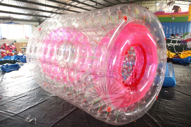香洲透明充气水上滚筒生产