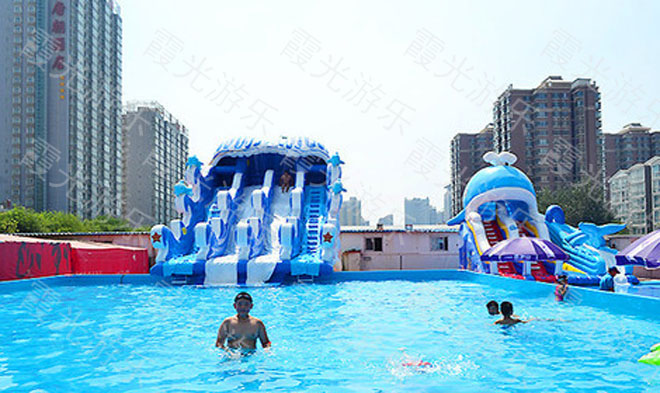 香洲大型充气泳池